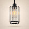 Clear Fluted Glass Pendant Light- Thick Ribbed Glass with Soft Glow